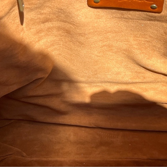 Patricia Nash Brown Leather Tote  Map Design with scarf, dust bag and wristlet - Picture 5 of 13